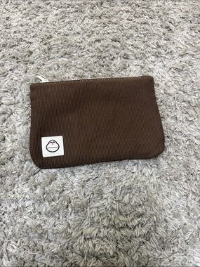 Brown Zip Pouch Small Travel Organizer